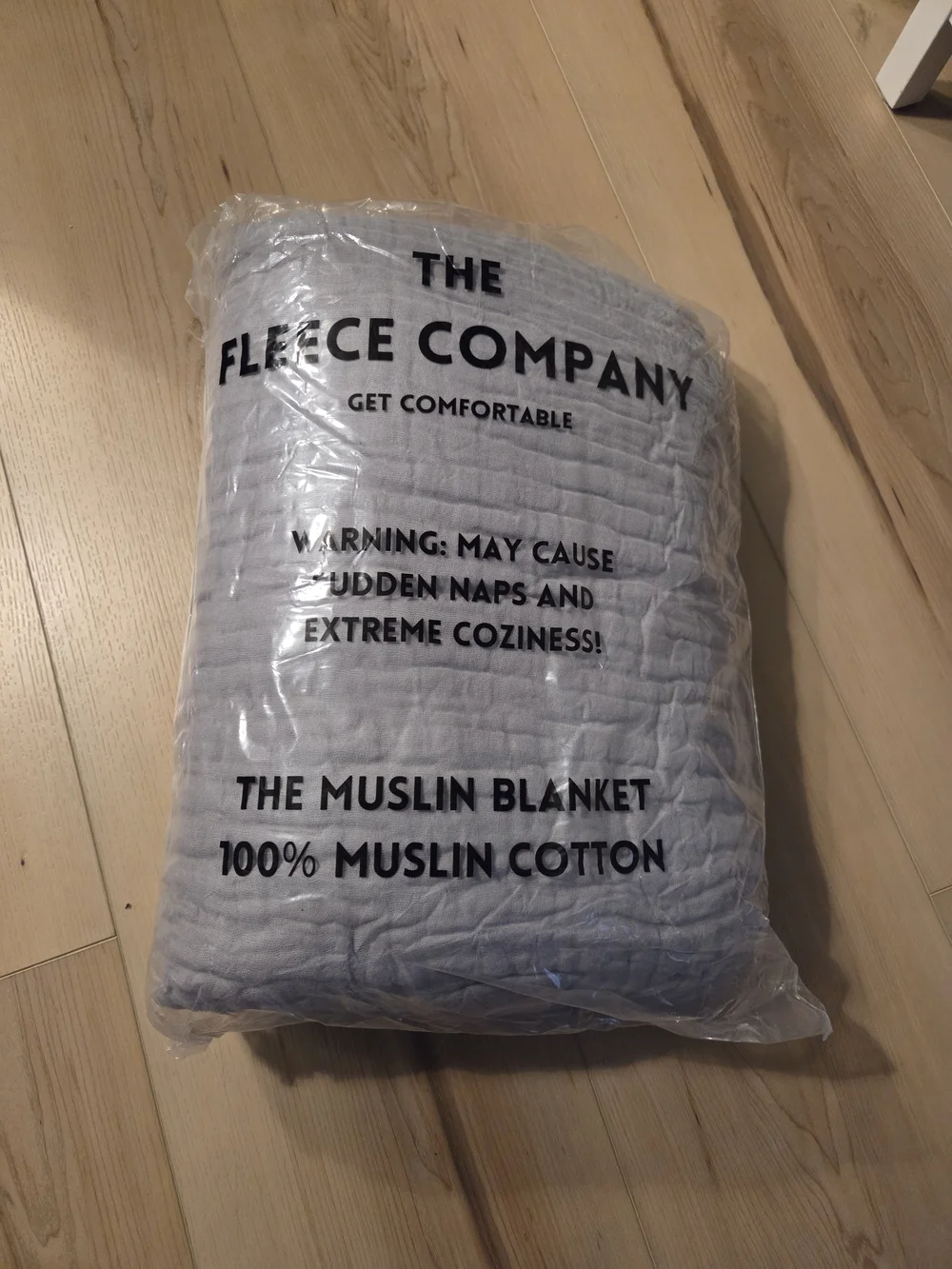 The Winter Muslin Cotton Blanket in Light Grey